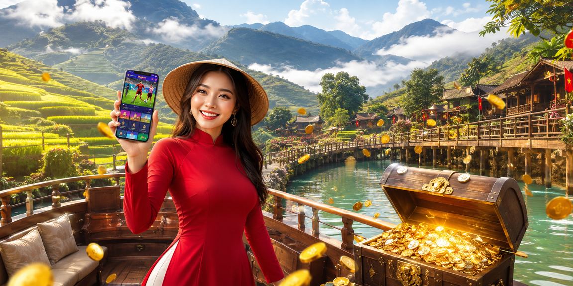 Người dùng tại Sa Pa theo dõi kèo thể thao và đặt cược trên điện thoại giữa khung cảnh núi rừng